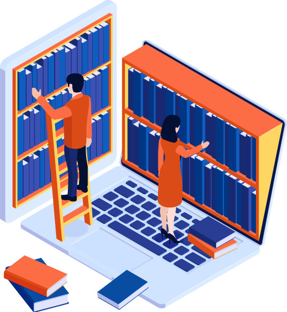 在线图书馆的概念图片下载