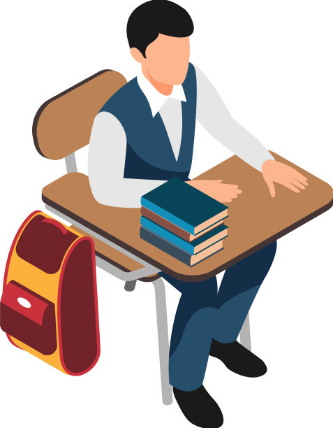 学生等距图标图片下载