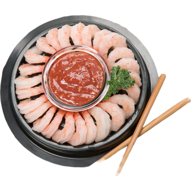 一盘虾仁和番茄酱图片下载