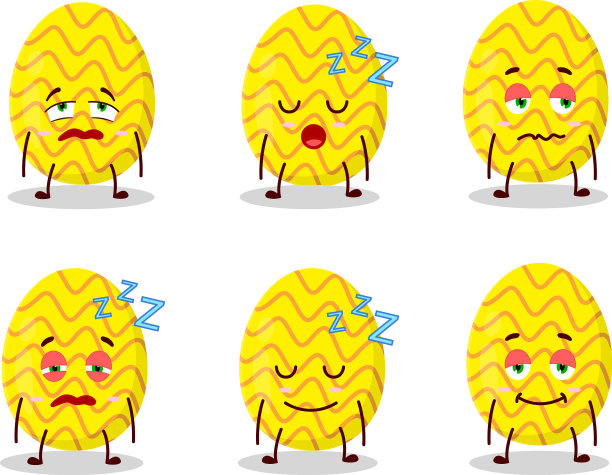 卡通人物黄色的复活节彩蛋图片下载