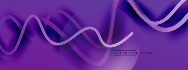 抽象梯度背景与波浪线图片下载