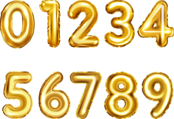 气球数字组图片下载