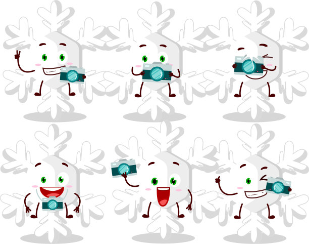 摄影师专业用雪花表情符号图片下载