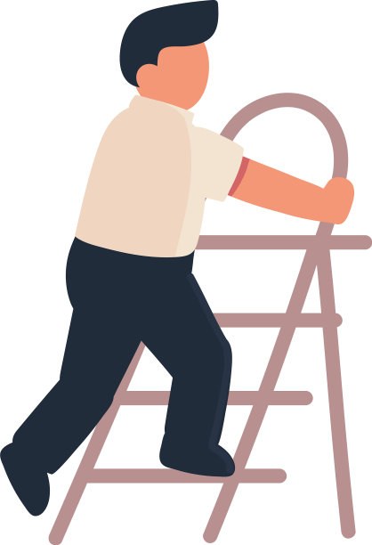 商人爬楼梯图片下载