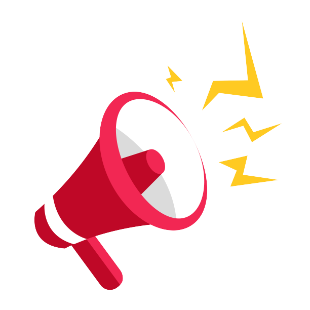 悬浮喇叭红色矢量图素材图片