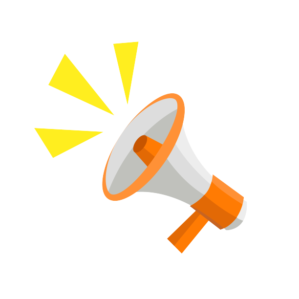 橙色的悬浮喇叭矢量图素材图片