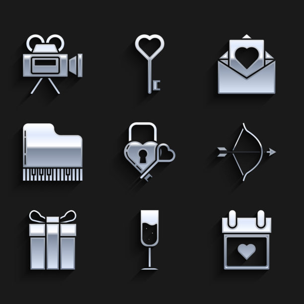 把城堡做成心形和钥匙玻璃的形状图片下载