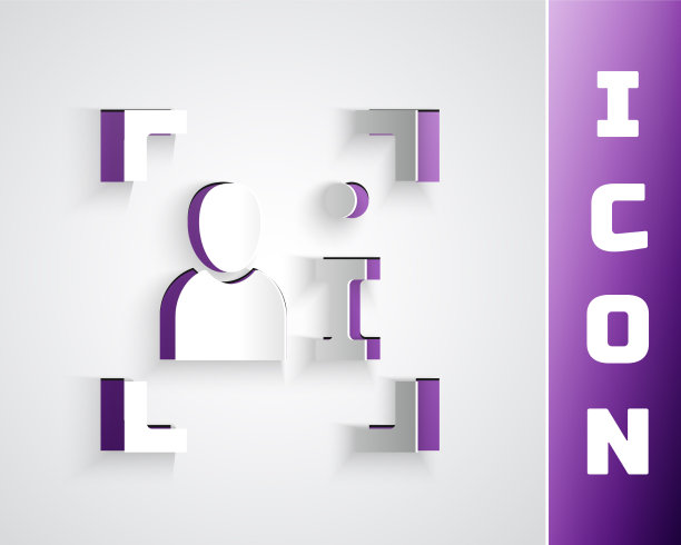 剪纸电视报道图标孤立在灰色图片下载