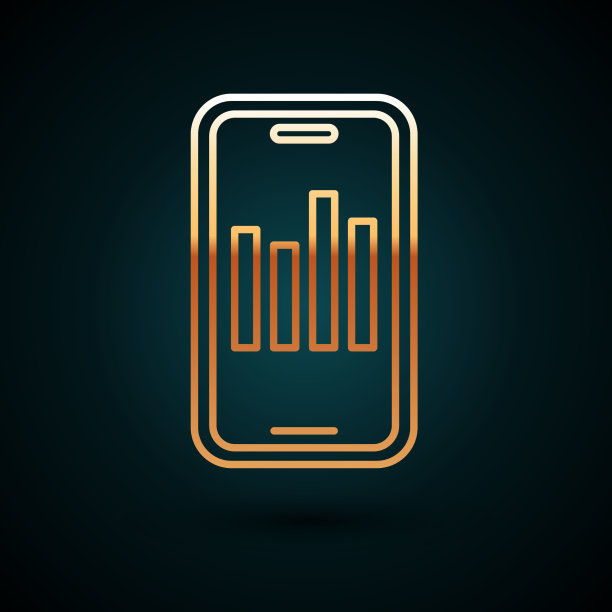 金线手机图形图表图标图片下载