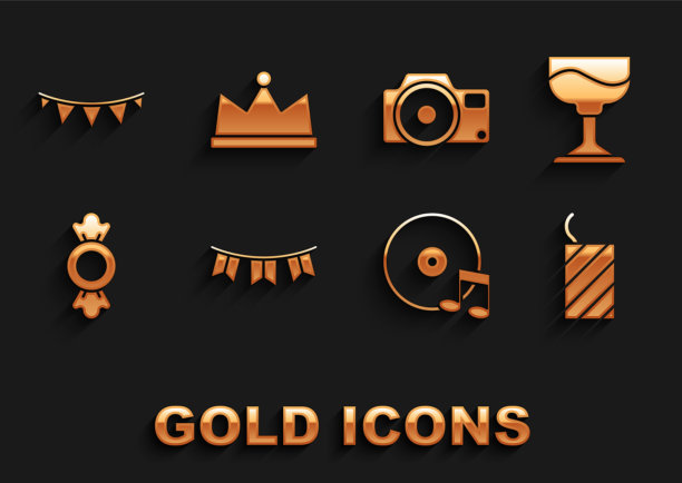 用旗帜和鸡尾酒装饰狂欢节花环图片下载