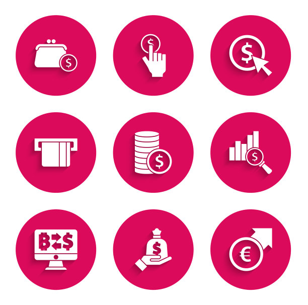 集硬币与美元手提袋图片下载