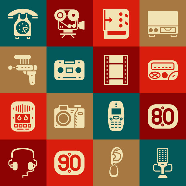 设置麦克风80复古寻呼机混音图片下载