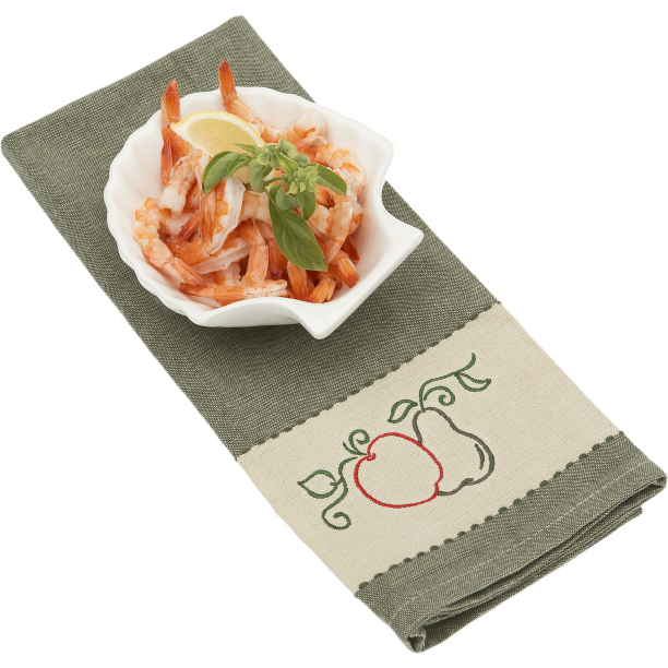 一盘虾肉柠檬片图片下载