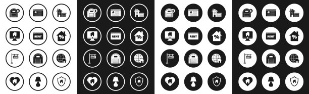 设置房屋挂有网上出租文字标志图片下载