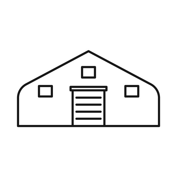 机库孤立物体和遮阳篷标志图形图片下载