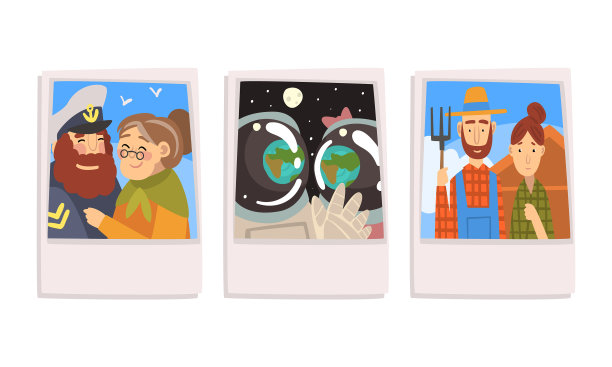 男女夫妇在摄影打印或图片下载