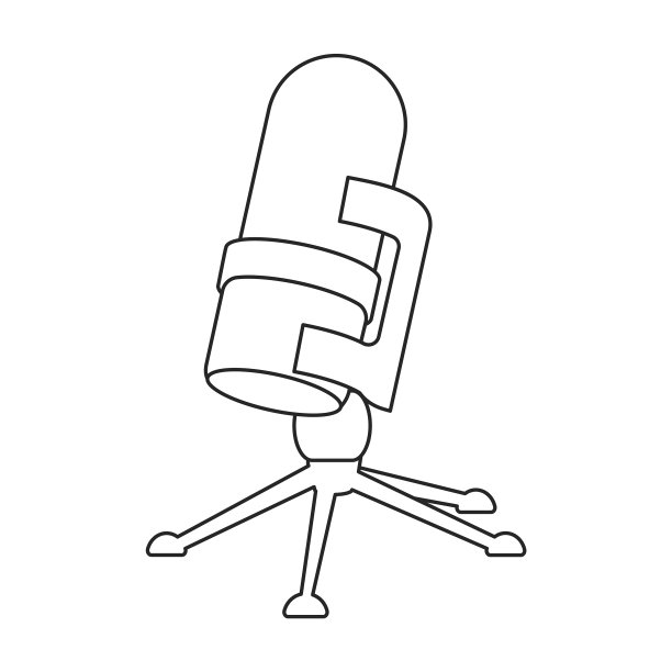 麦克风图标轮廓图标隔离图片下载