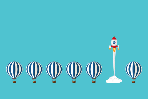 创新-不同的想法-与众不同，冒险，为成功而行动-火箭的图形也代表了勇气，进取，信心，信念，无所畏惧，大胆，图片下载