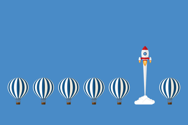 创新-不同的想法-与众不同，冒险，为成功而行动-火箭的图形也代表了勇气，进取，信心，信念，无所畏惧，大胆，图片下载