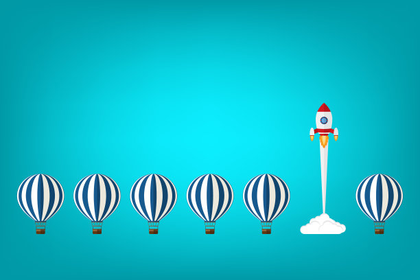 创新-不同的想法-与众不同，冒险，为成功而行动-火箭的图形也代表了勇气，进取，信心，信念，无所畏惧，大胆，图片下载