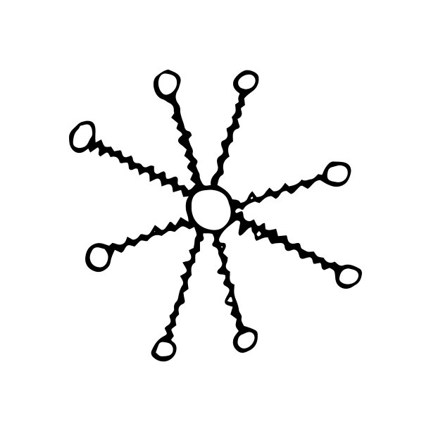雪花手绘涂鸦。向量，斯堪的纳维亚，北欧，极简主义，单色。图标,贴纸,装饰。图片下载