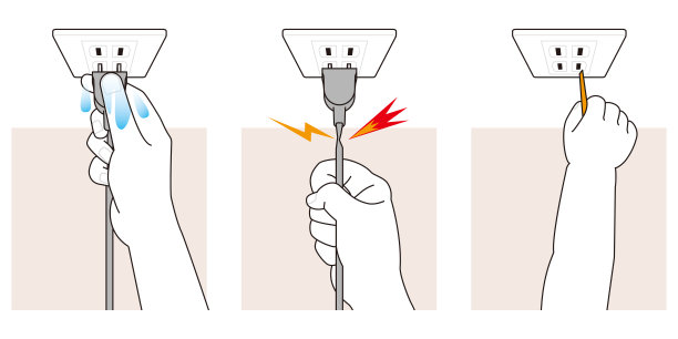 用手操作插头和插座是危险的图片下载