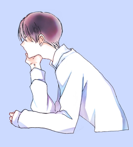 一个人思考的例证图片下载