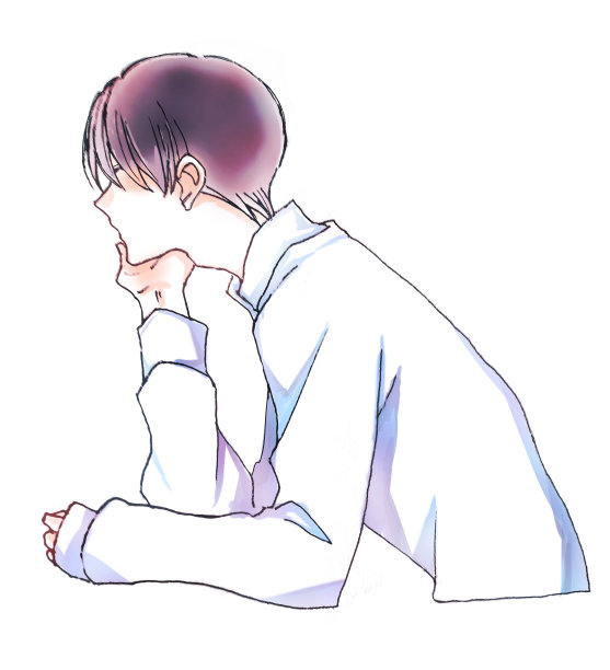 一个人思考的例证图片下载