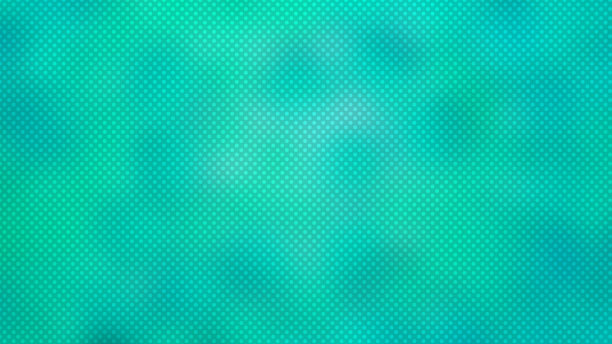 抽象的圆圈图案在明亮生动的绿松石或蓝色背景上。数字几何风格。马赛克。优雅的设计网站布局，海报，横幅。图片下载