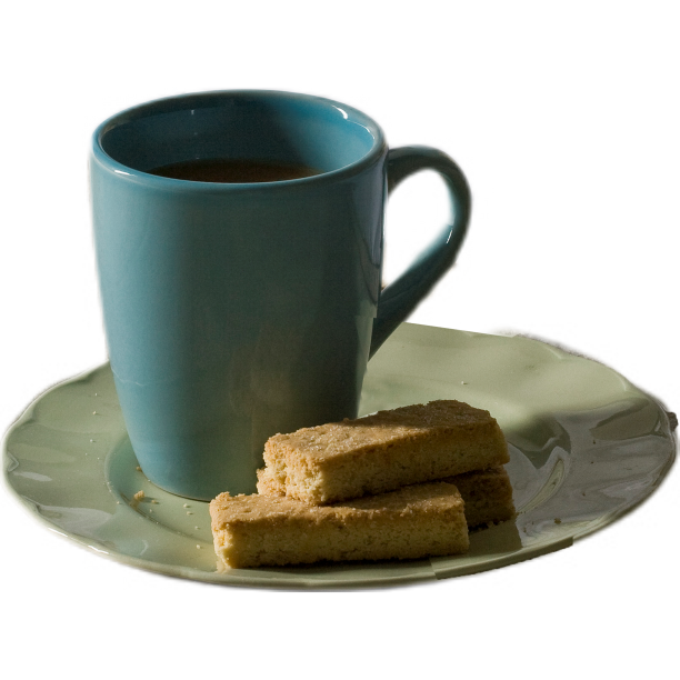 盘子上的饼干和咖啡图片下载