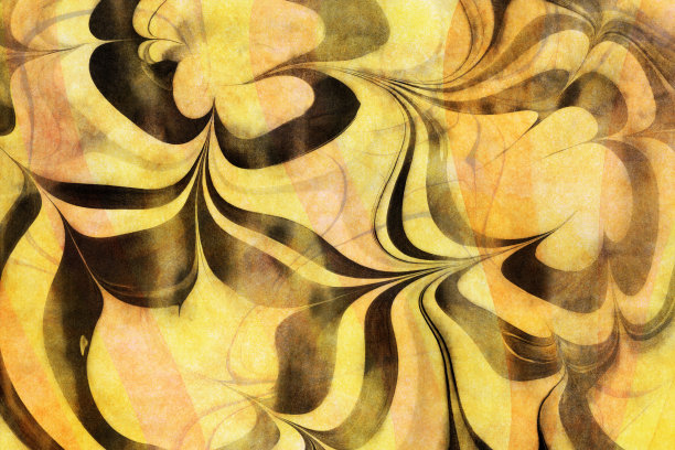 日本黑黄石纹纸抽象，自然纹理背景，水墨艺术，老虎图案，新年插图图片下载