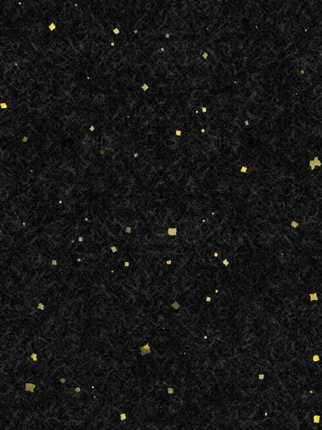 黑色日本纸背景与金叶图片下载