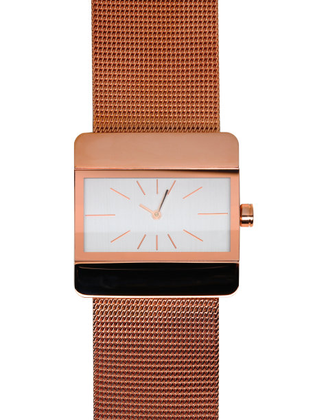 青铜色怀表隔离在白色背景上图片下载