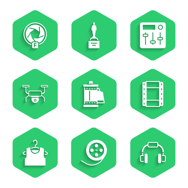 设置相机卷，磁带卷，胶片卷耳机图片下载