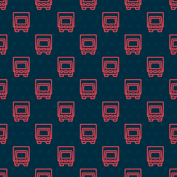 红线交付货车车辆图标图片下载