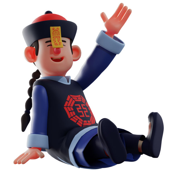 有趣的脸吸血鬼3D卡通插图与一个大大的微笑图片下载