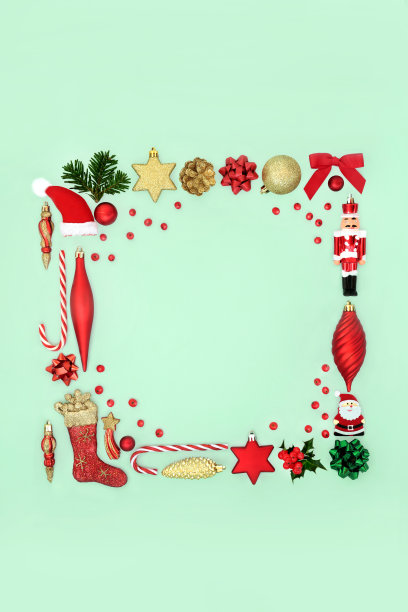 节日抽象装饰圣诞花环图片下载