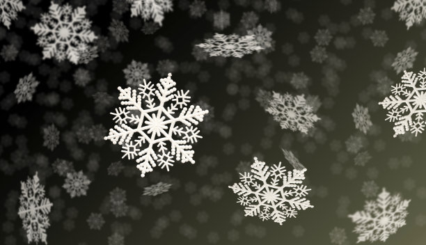 雪花飘落在黑暗的背景上图片下载