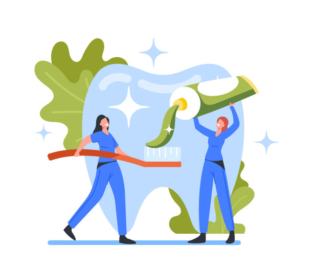 用牙膏刷牙的小牙医。防龋，治疗，口腔医学图片下载