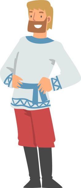 斯拉夫人或斯拉夫人民族中有胡须的男人图片下载