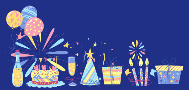 生日快乐贺卡。庆祝或节日用品。图片下载