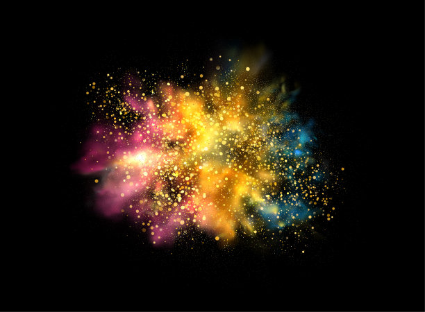 假日抽象闪亮的金粉设计元素图片下载