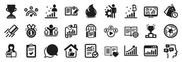 一套教育图标，如统计火焰能量图片下载