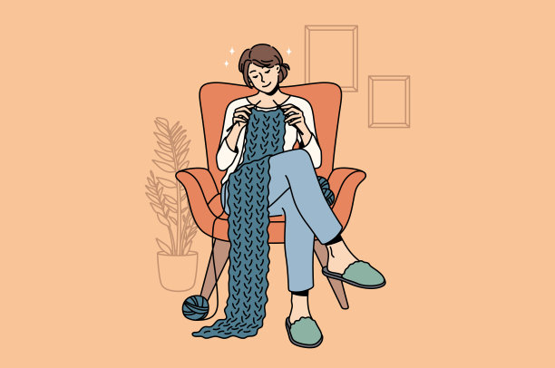 家庭爱好和编织概念图片下载