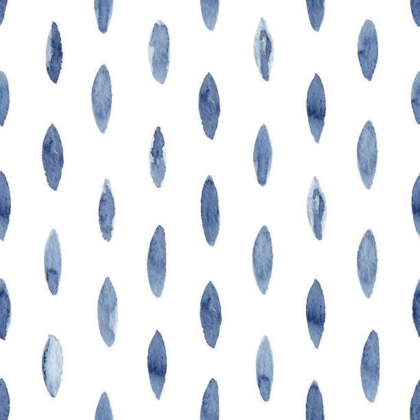 水彩无缝图案抽象背景。蓝色的靛蓝插图。图片下载