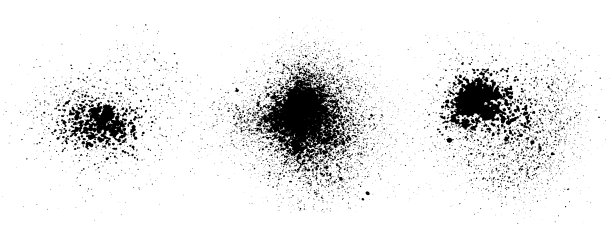 喷漆元素，一套墨迹。矢量图图片下载