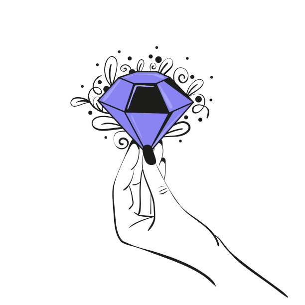 一位女性手握紫色水晶图片下载