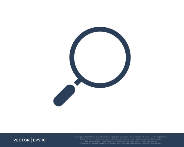 放大镜图标矢量插图设计编辑可调整大小EPS 10图片下载