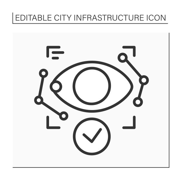 眼睛识别线图标图片下载