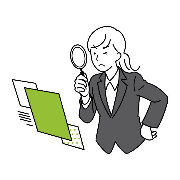 一个女人做公司研究的插图。图片下载